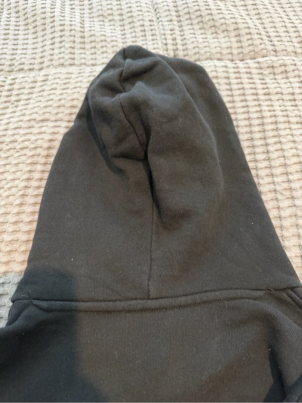 adidas Men’s Solid Black Trefoil Logo Pullover Hoodie Long Sleeve Pockets XL